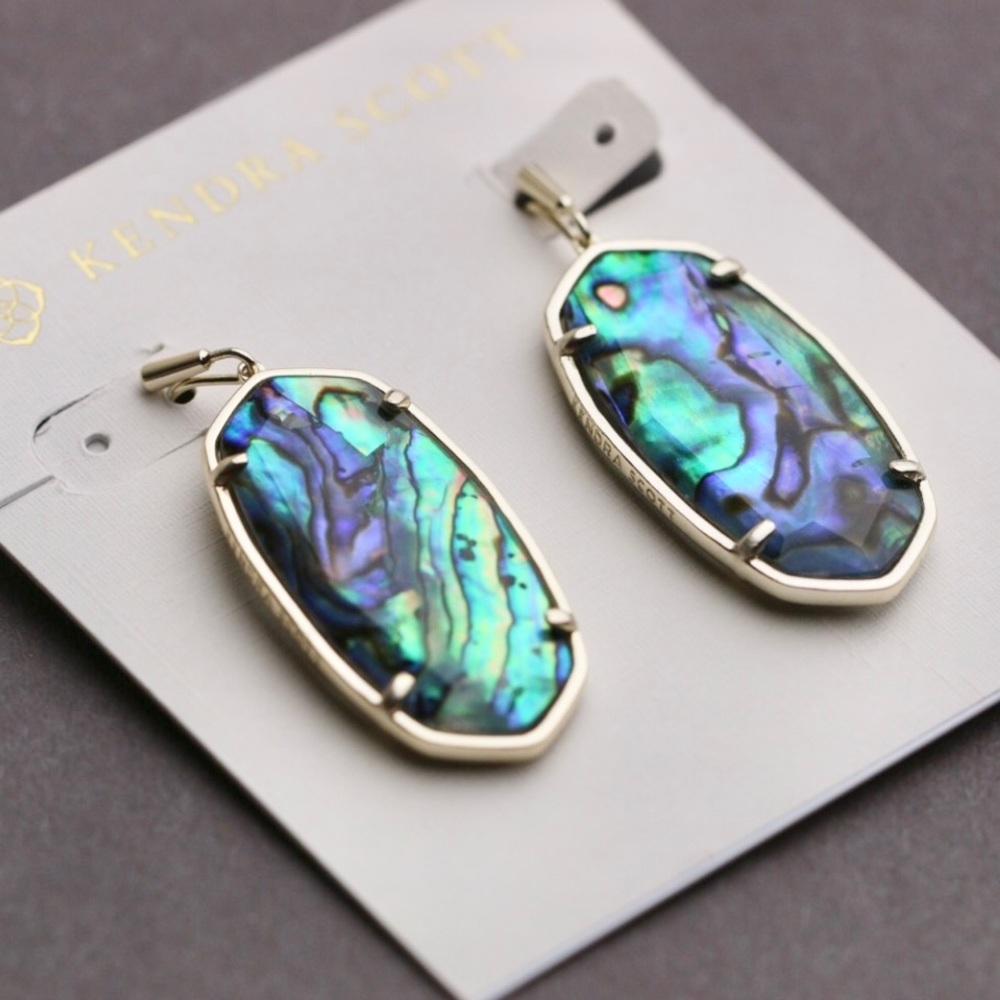 Kendra Scott Faceted Elle Drop Earrings - Abalone - Picture 3 of 5